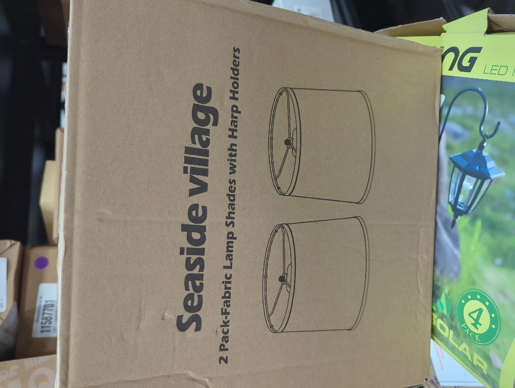 White Lamp Shades Set of 2, Drum Large Lampshades 13 Top x 13 Bottom x 10 High, Replacement Lamp Shades Natural Linen for Table Lamps Floor Lamps, Easy Assembly Required