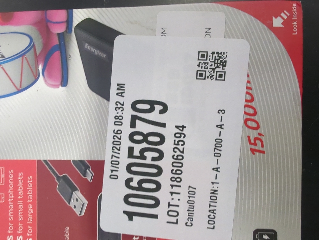 Energizer - MAX 15,000mAh Ultra-Slim High Speed Universal Portable Charger for Apple, Android, Google, Samsung & USB Enabled Devices - Black