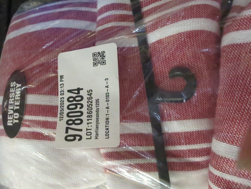 6Pack All-Clad Striped Dual Kitchen Towel in Chili