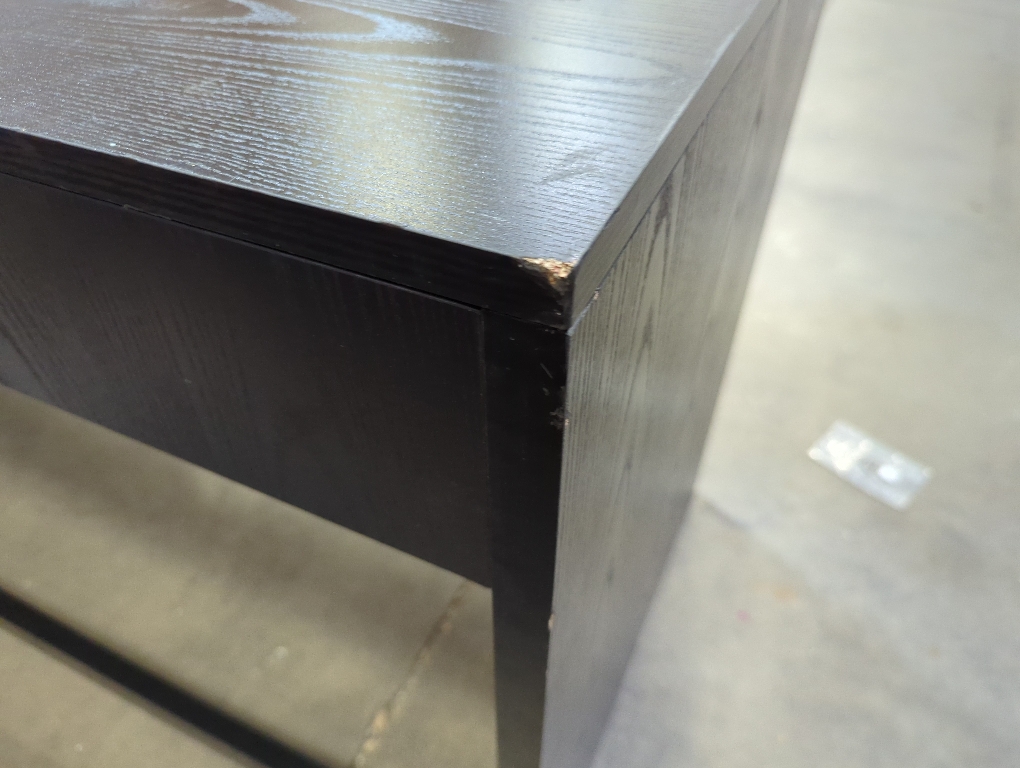 Black Desk With 2 Drawers