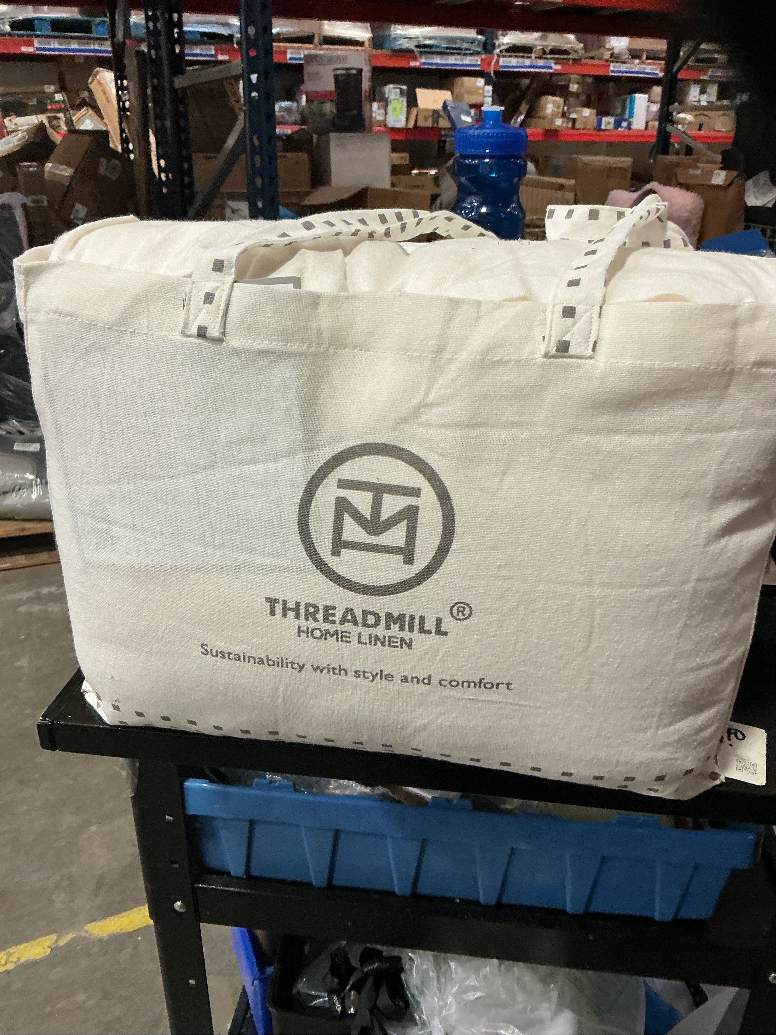 Threadmill Luxury Cotton Blankets for King Size Bed | All-Season Cozy 100% Cotton King Size Blanket | Herringbone Soft Fall Thermal Blanket fits Cal King Size Bed | Tusk White