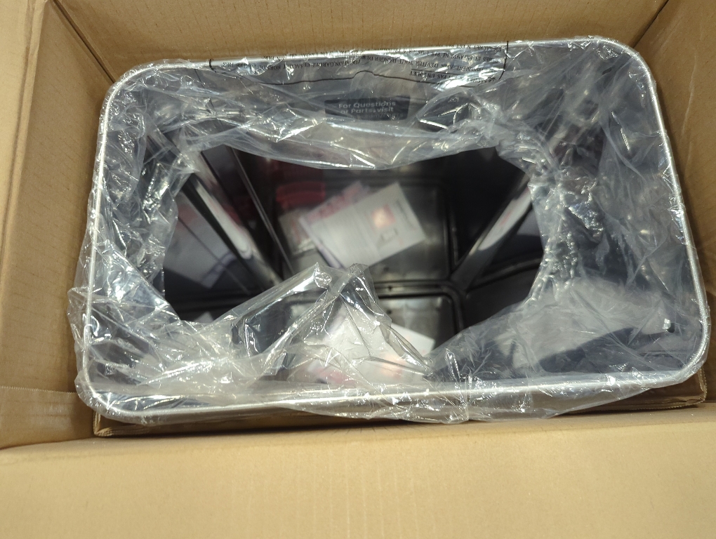 iTouchless 80 Liter / 21 Gallon Open Top Kitchen Trash Can and Recycling Bin, Rectangular Extra-Large Capacity Commercial Grade Stainless Steel, for Home, Office, Work, Business, Store, Garage