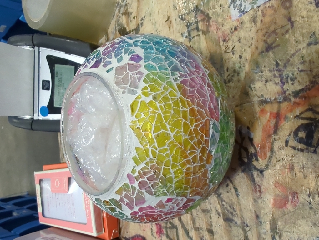 Aukora Color Changing Solar Powered Glass Ball Garden Lights, Solar Lantern Outdoor Table Lights Waterproof Led Night Light for Garden Patio Party Yard Indoor Decora Ideal Gift(Multi-Colored Glass)