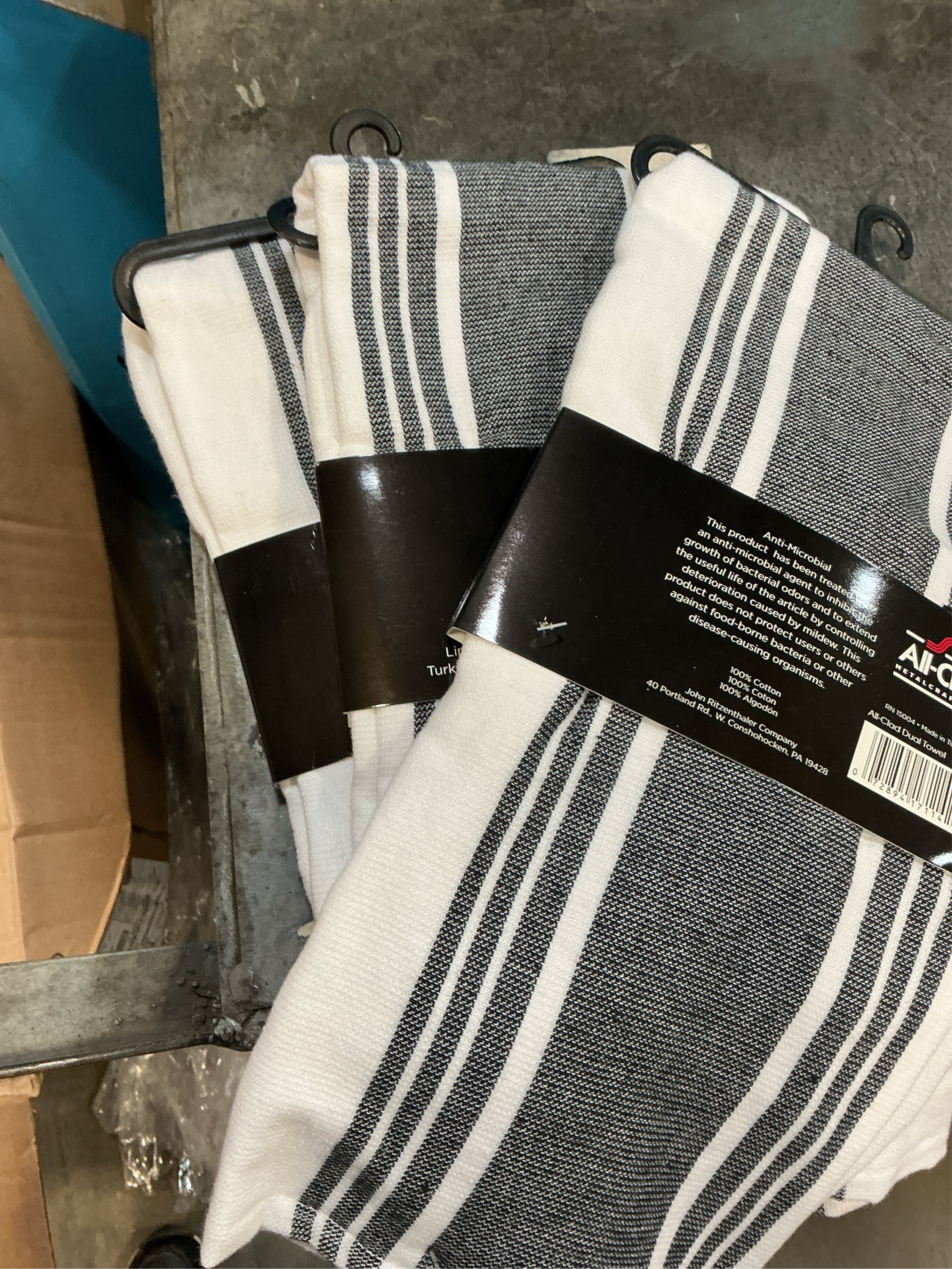 All-Clad Striped Dual Kitchen Towel in Black