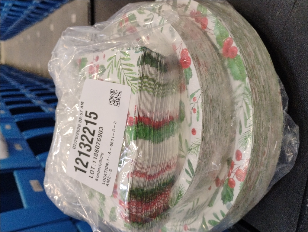 Christmas Party Supplies, Serve 50, Christmas Seasonal Holly Tableware Includes: Paper Dinner Plates, Dessert Plates, Luncheon Napkins and Beverage napkins, Great for Party Decorations