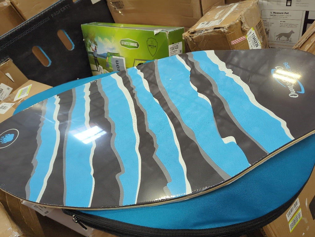 Own the Wave Black Claw Strike 40″ High Performance Wooden Skimboard - Features Non-Slip Traction Pad | Comes with Padded Carry Bag Made from Recycled Plastics – for Kids and Adults