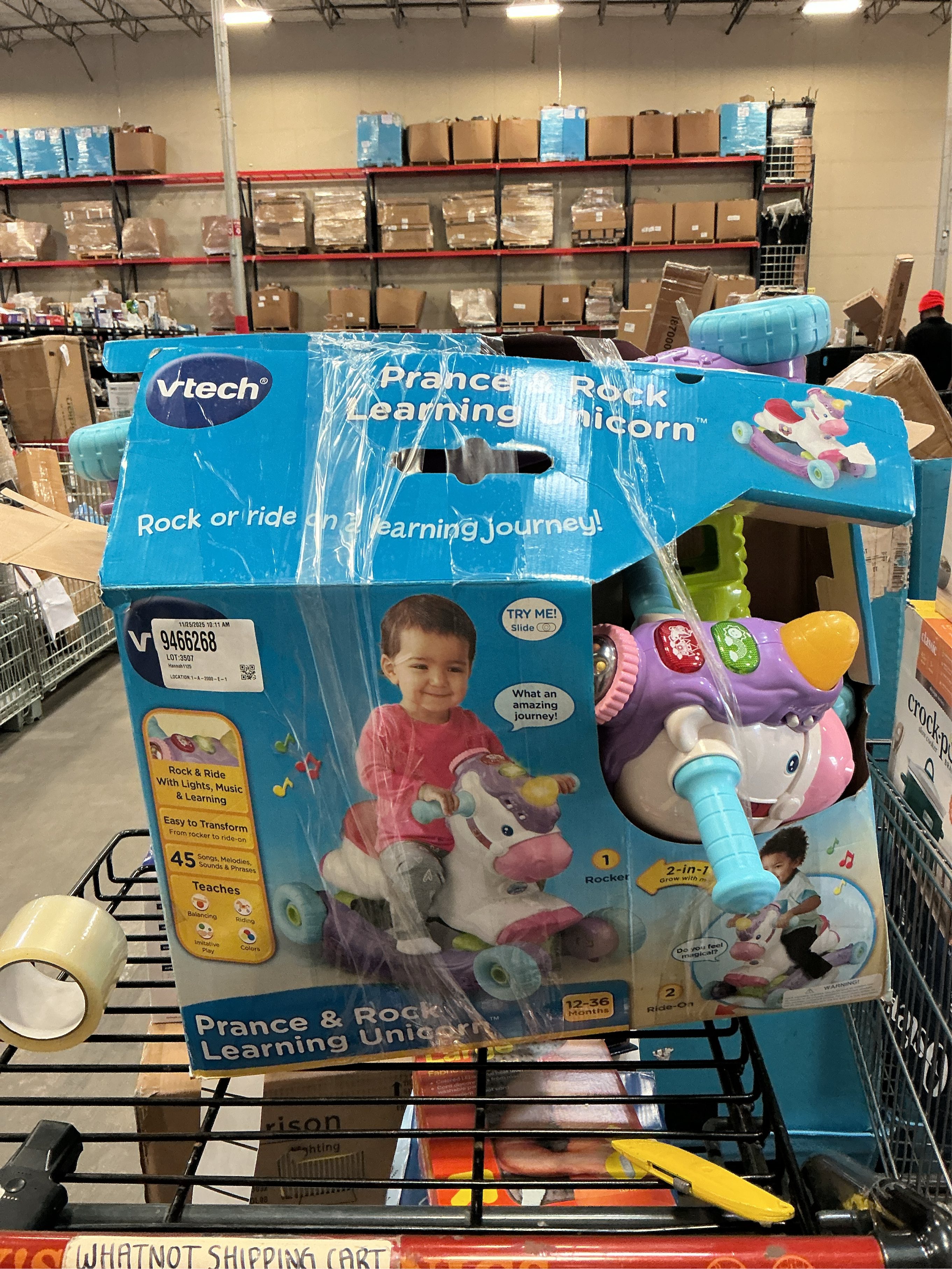 VTech Prance & Rock Learning Unicorn Ride-On Toy