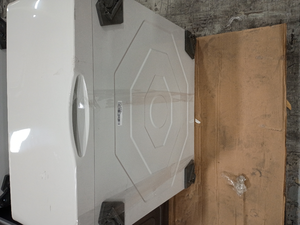 SAMSUNG 27-Inch Washer Dryer Pedestal Stand w/ Pull Out Laundry Storage Drawer, Stainless Steel, WE402NE/A3, 28.1D x 27W x 14.2H, Ivory