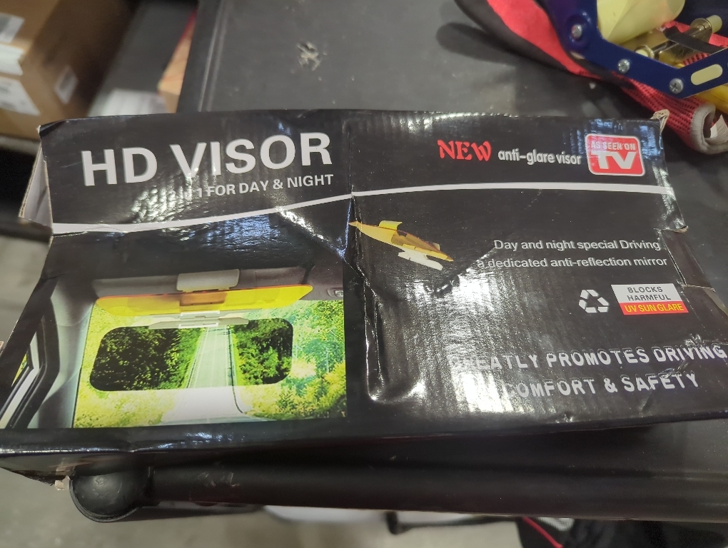 Hd Vision Visor -Day Night Reduces Blinding Glare Safe Driving Sun Protection Enhances Color Clarity Contrast