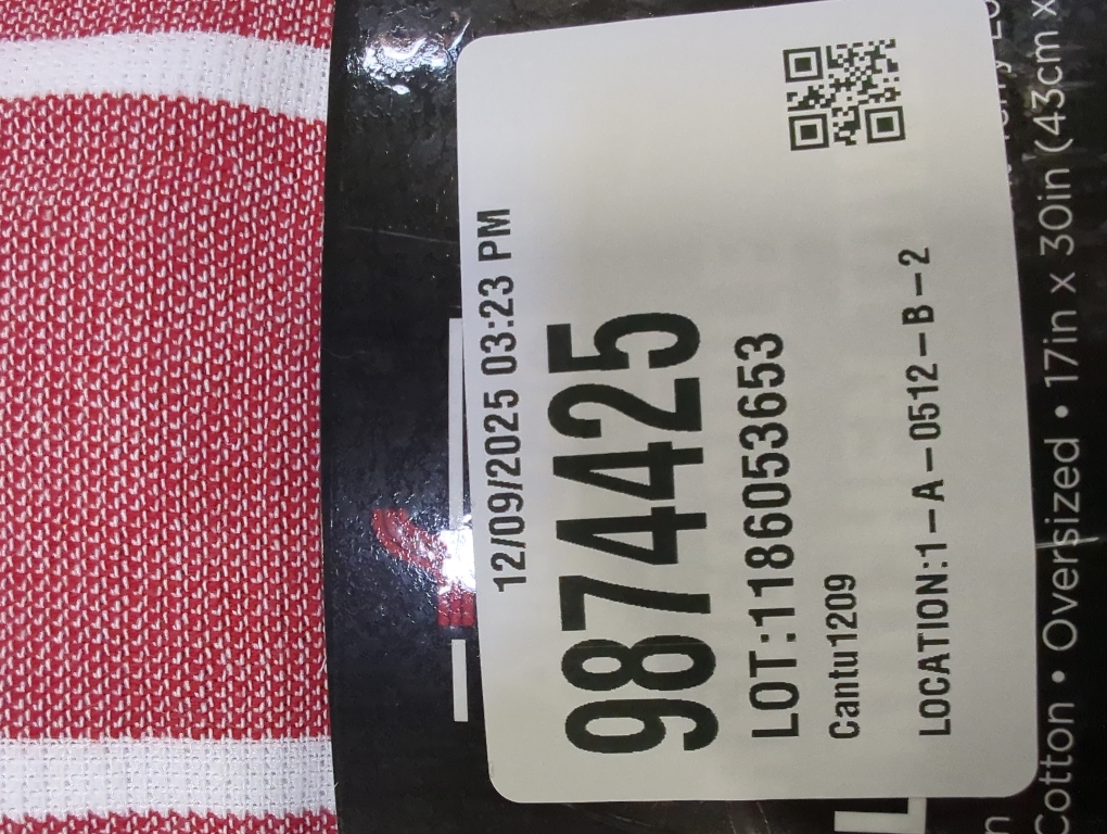 All-Clad Striped Dual Kitchen Towel in Chili 3pk