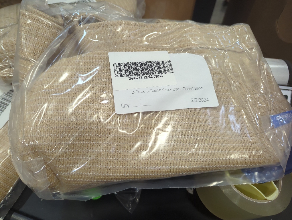 2 pack 5 gallon grow bag desert sand