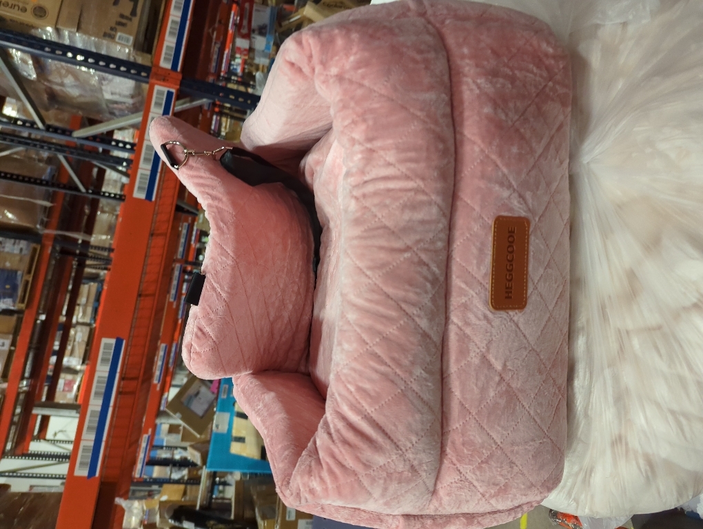 Dog Booster Car Seat for Small/Medium Dogs,Soft Puppy Portable Car Seat with Elevated Cushion,Fits in Front/Back Seat,Fully Detachable and Washable,Easy to Install (Pink, Medium)