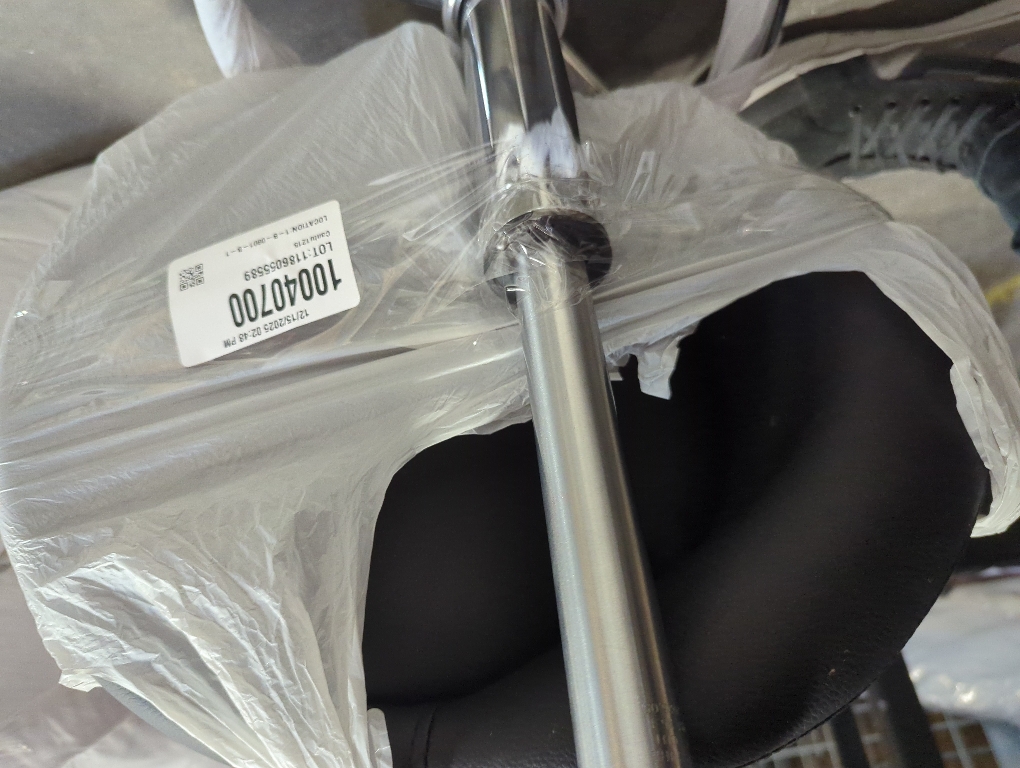 KKTONER PU Leather Round Rolling Stool with Foot Rest Height Adjustable Swivel Drafting Work SPA Task Chair with Wheels (Black)