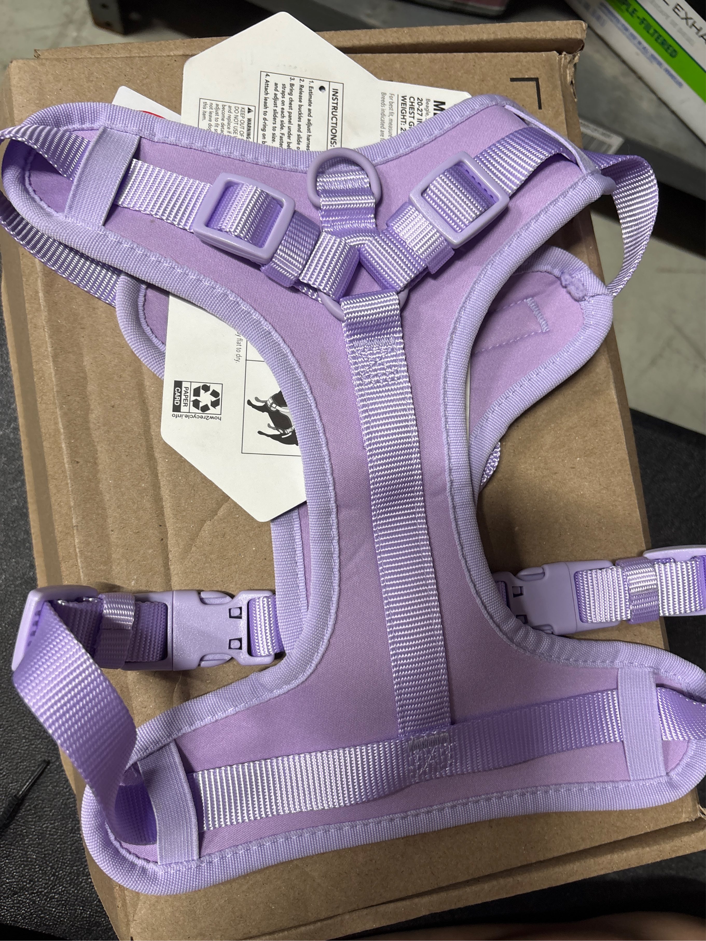 Vibrant Life Neoprene Comfort Control Monochrome Harness, Lavender, Medium