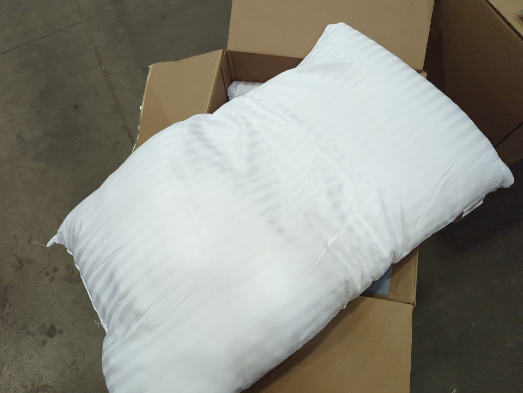 viewstar Pillows Queen Size Set of 2, Firm Support, Striped White