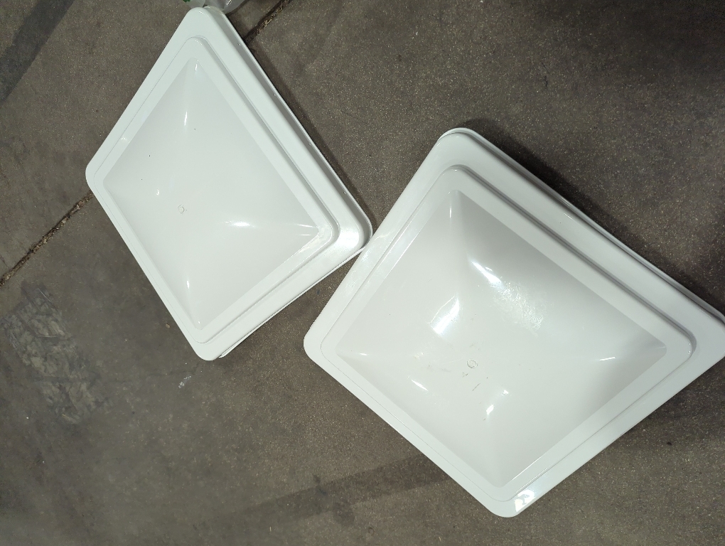 2 Pack Universal Roof Vent Cover Vent Lid Replacement for RV, Trailer, Camper, Motorhome Roof Vent Cover White