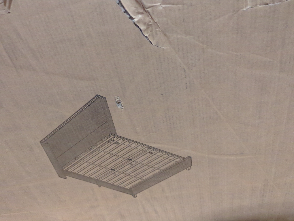 Upholstered Platform King Bed with Tufted Wingback Headboard Light Grey