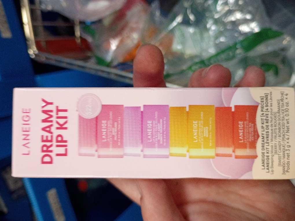 LANEIGE Dreamy Lip Kit: Lip Sleeping Mask Berry, Sweet Candy, Mango, and Peach Iced Tea, Nourish, Hydrate, Vitamin C, Shea Butter, Coconut Oil