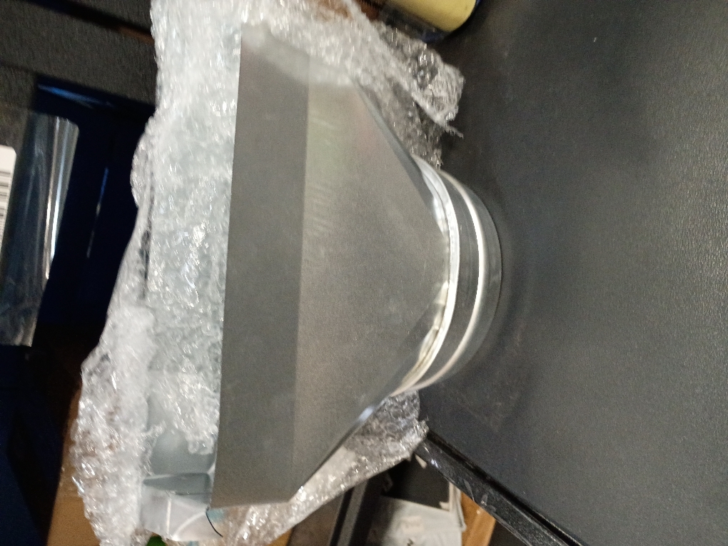 Tandefio 3-1/4 x 10 x 6'', 6 Diameter Rectangular to Round Duct Galvanized Transition Galvanized Round Transition Microwave Vent Kit for Connecting HVAC Duct Pipe Fittings