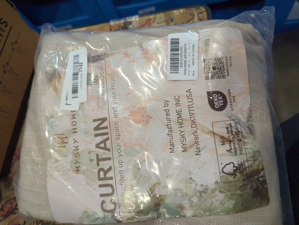 MYSKY HOME Boho Curtains Farmhouse Living Room Curtain Drapes, Light Filtering Semi Soft Cotton Blend Sheer Window Treatments for Sliding Glass Door Doorways, 50 x 90, Light Oatmeal, Set of 2