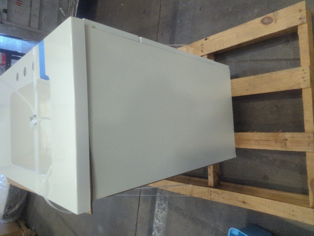 dmg style selections potter 60in true white double sink bathroom vanity with white cultured marble top