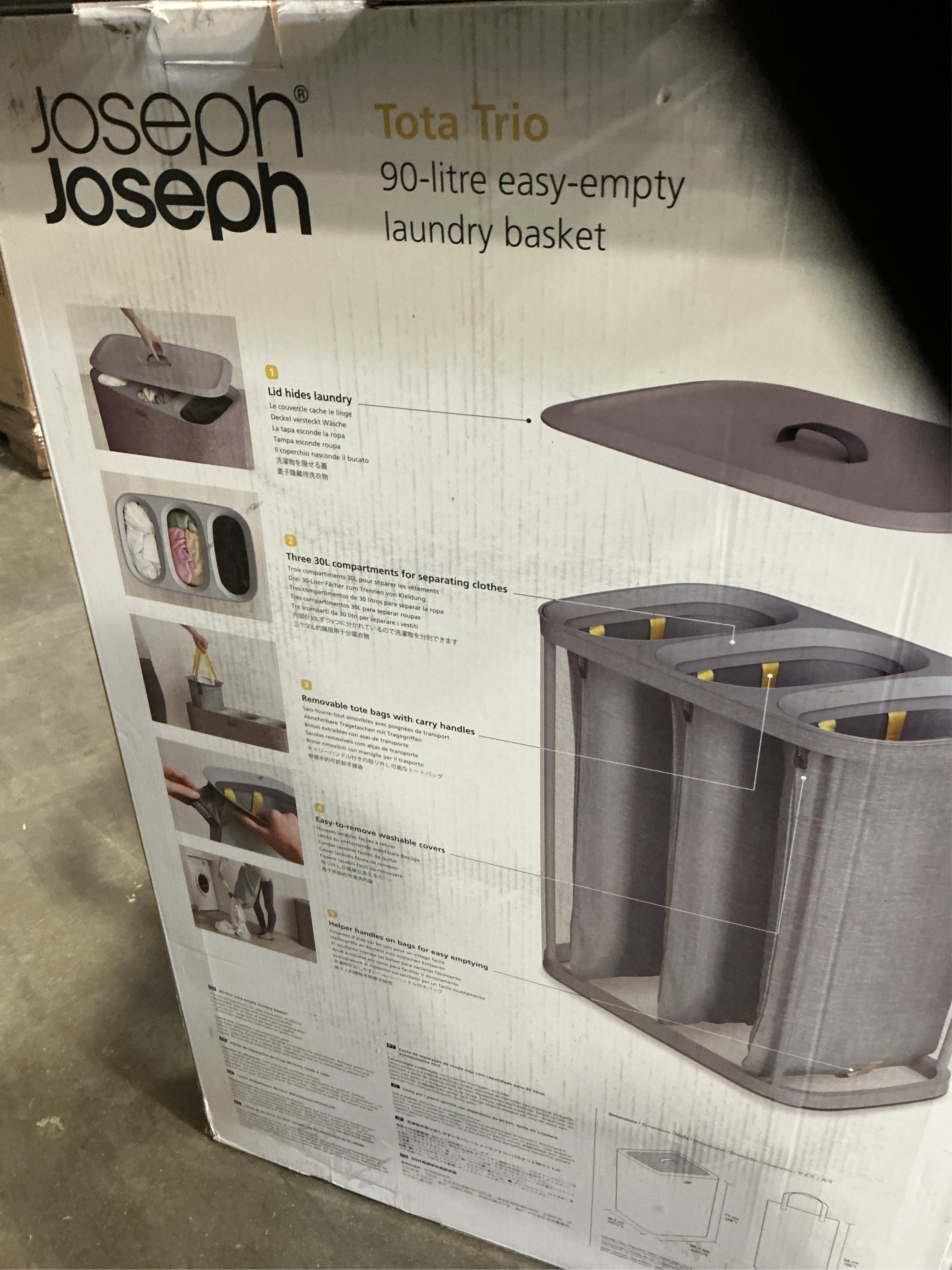 Joseph Joseph  Tota Trio 90l Laundry Basket