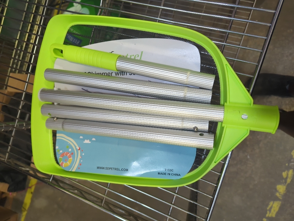 ‼️has mild scratches and possible stains ‼️Pool Skimmer Net- Total Length 72 inches Rake with Pole,Accessories for Cleaning Inground/Above Ground Swimming Pool, Pond,Spa and Hot Tub Leaf Debris