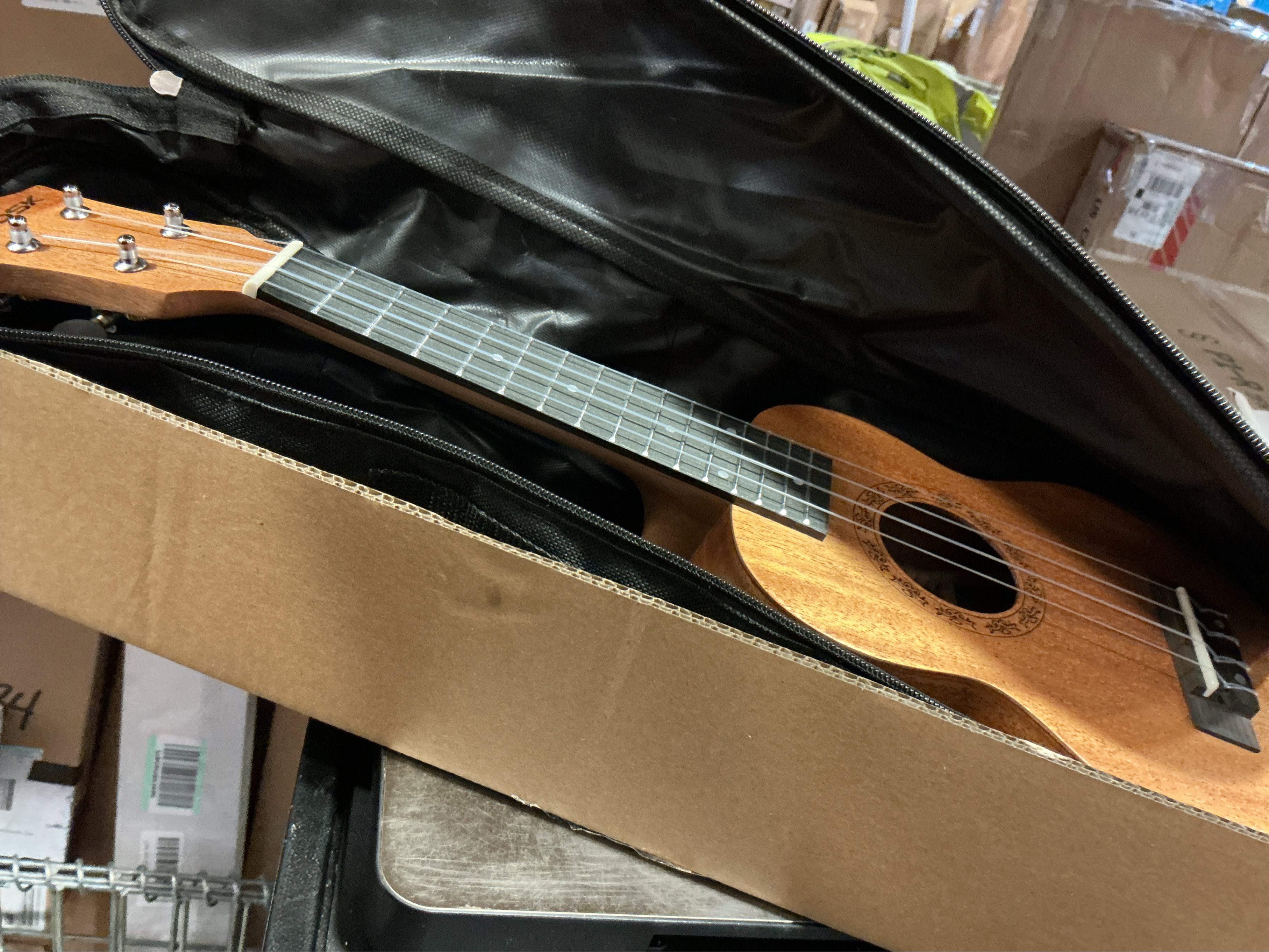 AODSK Soprano Ukulele for Beginner 21 Inch Ukelele with Gig Bag Strap Nylon String 4 Picks Holiday Gift