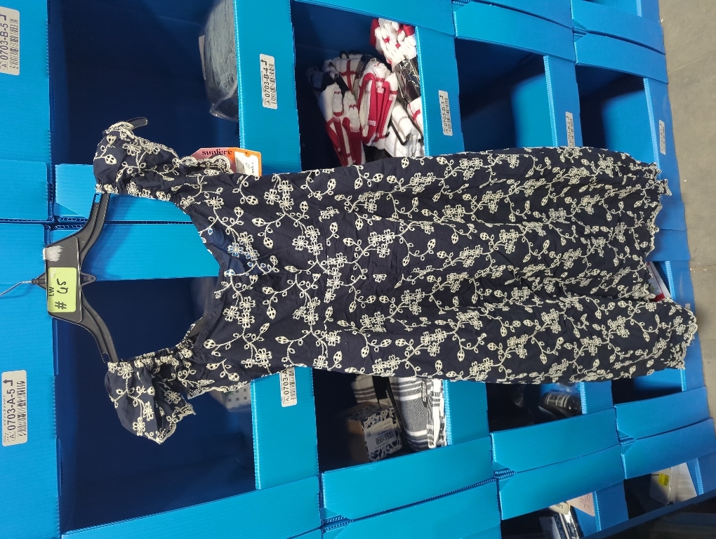 Size M Women's Square Neck Floral Print Vintage Ruffle Dress