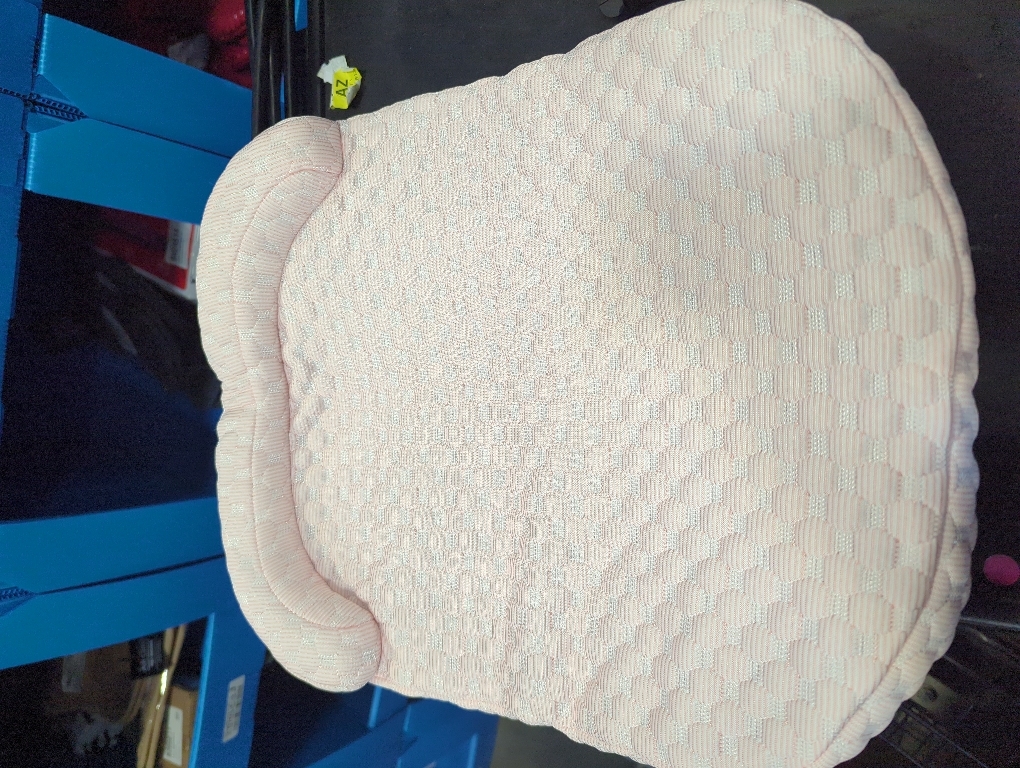 GIBZ Removable Dog Bed with Zipper, Washable Cat Mattress with U Shape Neck Pillow, Breathable Pet Sleeping Mat, Pink, 55x40cm