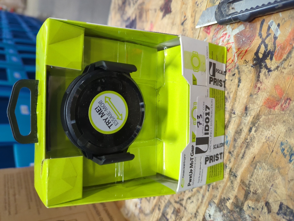 Bracketron BT29342 Mi-T Grip QI Mount Wireless Charging Phone Holder, Black