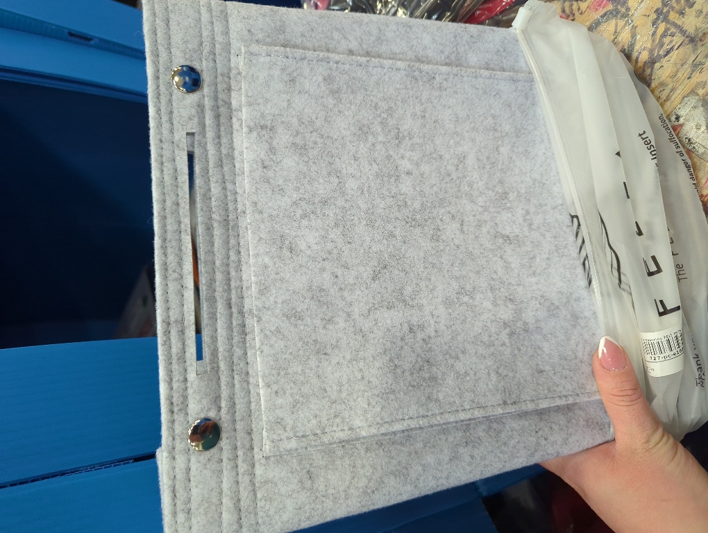 11 inch Soft Grey Felt Tote Organizer Insert for Purses, Backpacks, and Tall Totes