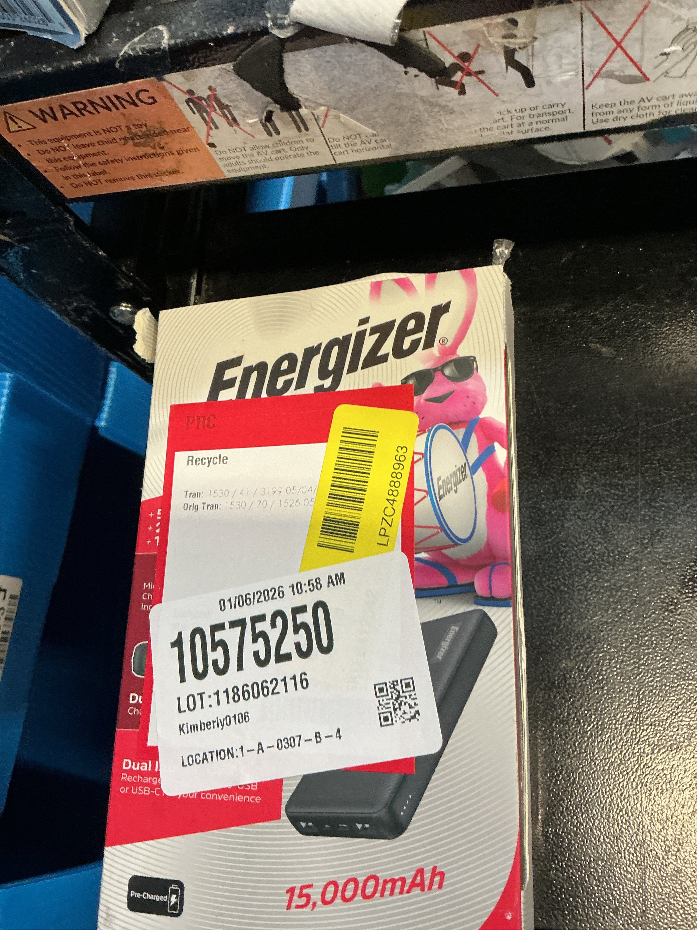 Energizer - MAX 15,000mAh Ultra-Slim High Speed Universal Portable Charger for Apple, Android, Google, Samsung & USB Enabled Devices - Black