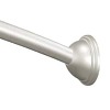 Moen 72-in Tension Mount Brushed Nickel Tension Single Straight Shower Rod