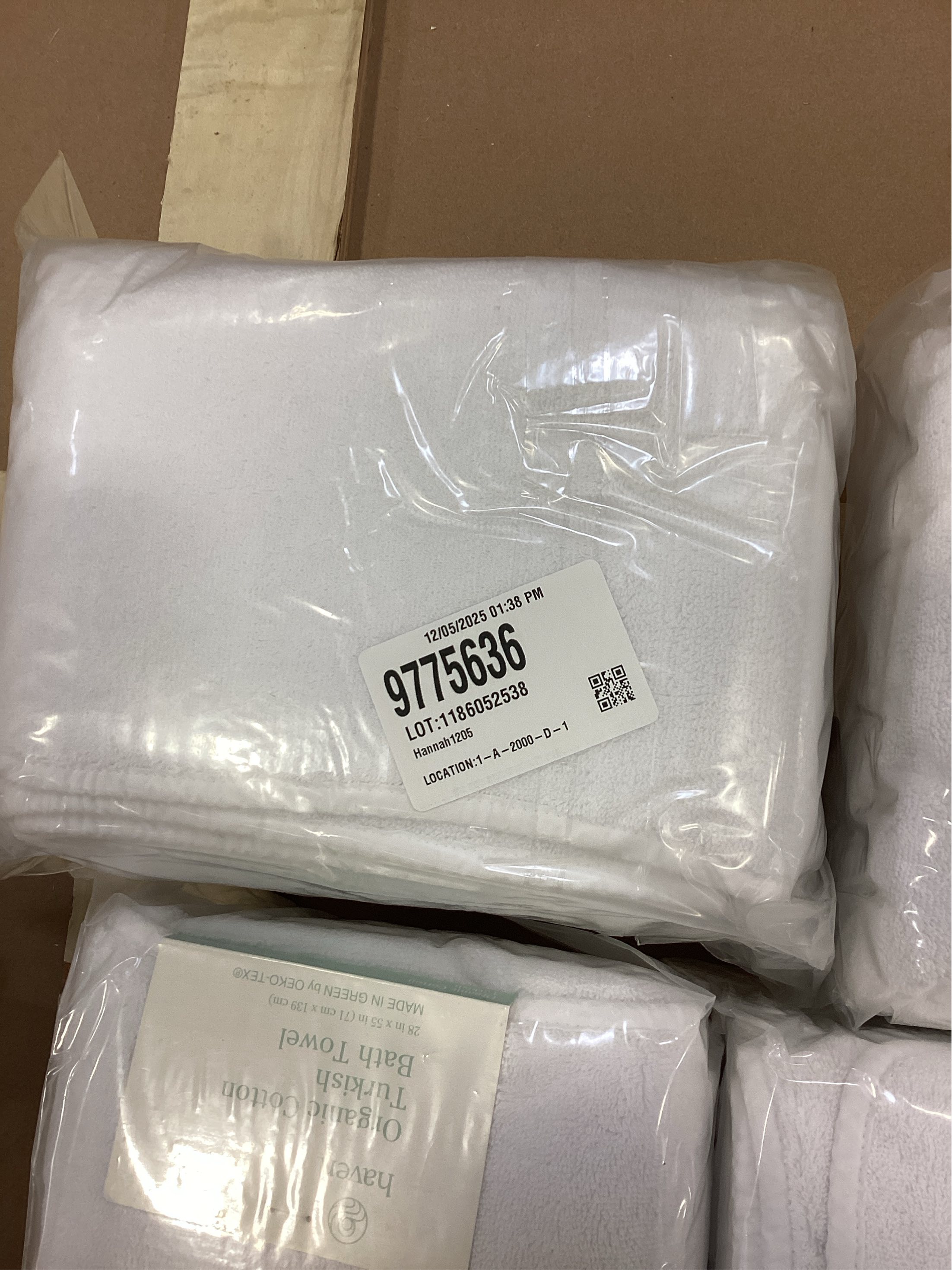 Haven Turkish Cotton Bath Towel in Bright White 2 pack