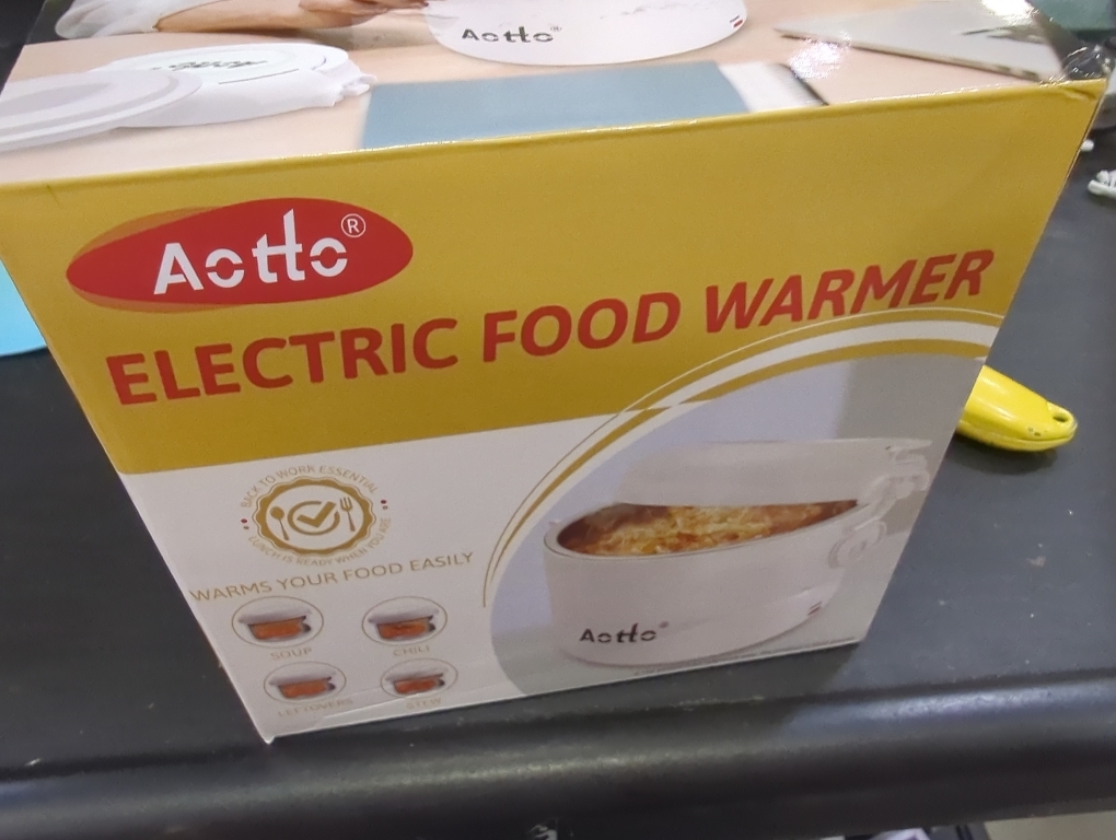 Aotto Electric Lunch Box, 32 oz Portable Food Warmer Heater, Lunch Warmer Portable for Work/Office/Car/Travel 12V/24V/110V 3-in-1, Warming Soup & Meal, Spill-Free, Men & Women's Gifts, White