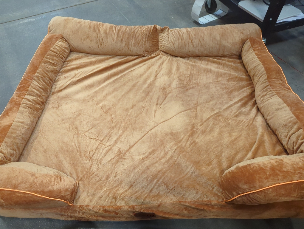 Extra Large Dog Bed, Orthopedic Dog Beds with Cooling Gel Memory Foam, Waterproof XL Pet Bed with Removable Washable Cover, 42 Pet Sofa Couch Dutch Velvet with Bone Toy, Brown