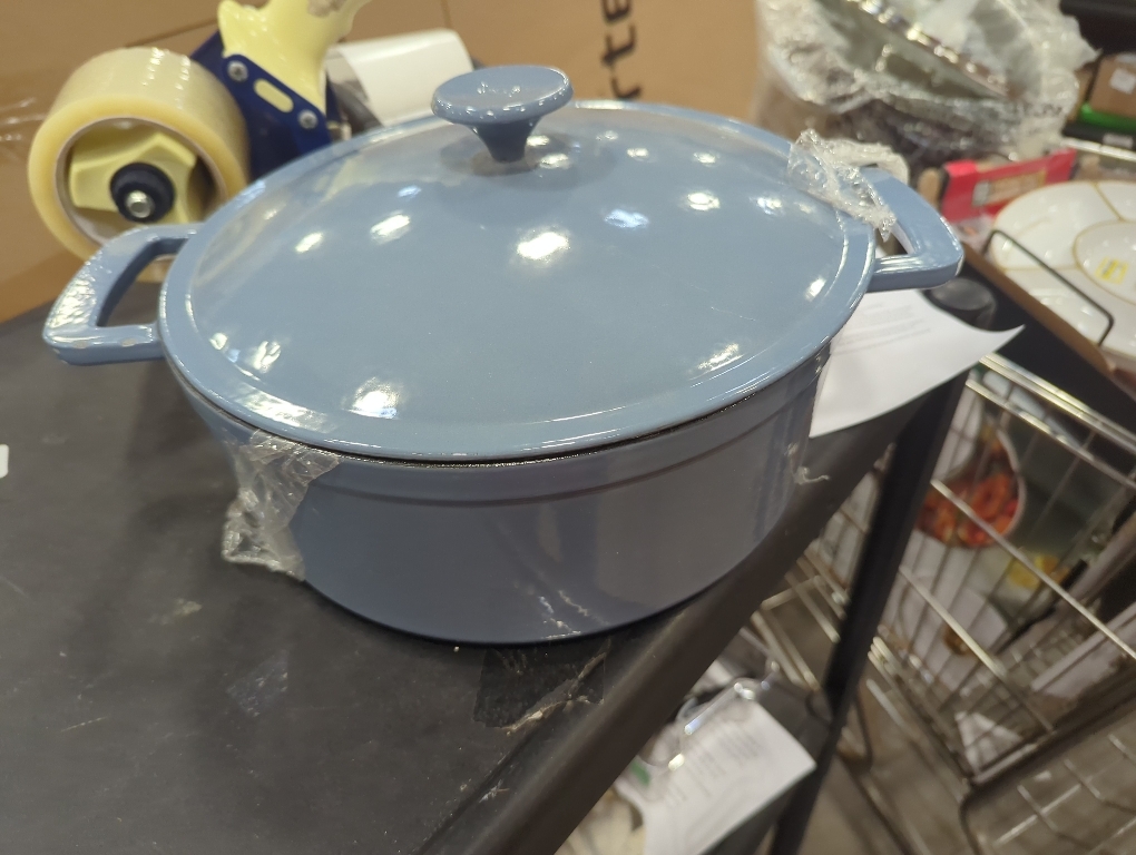5.5qt Enamel Dutch Oven Blue - Figmint