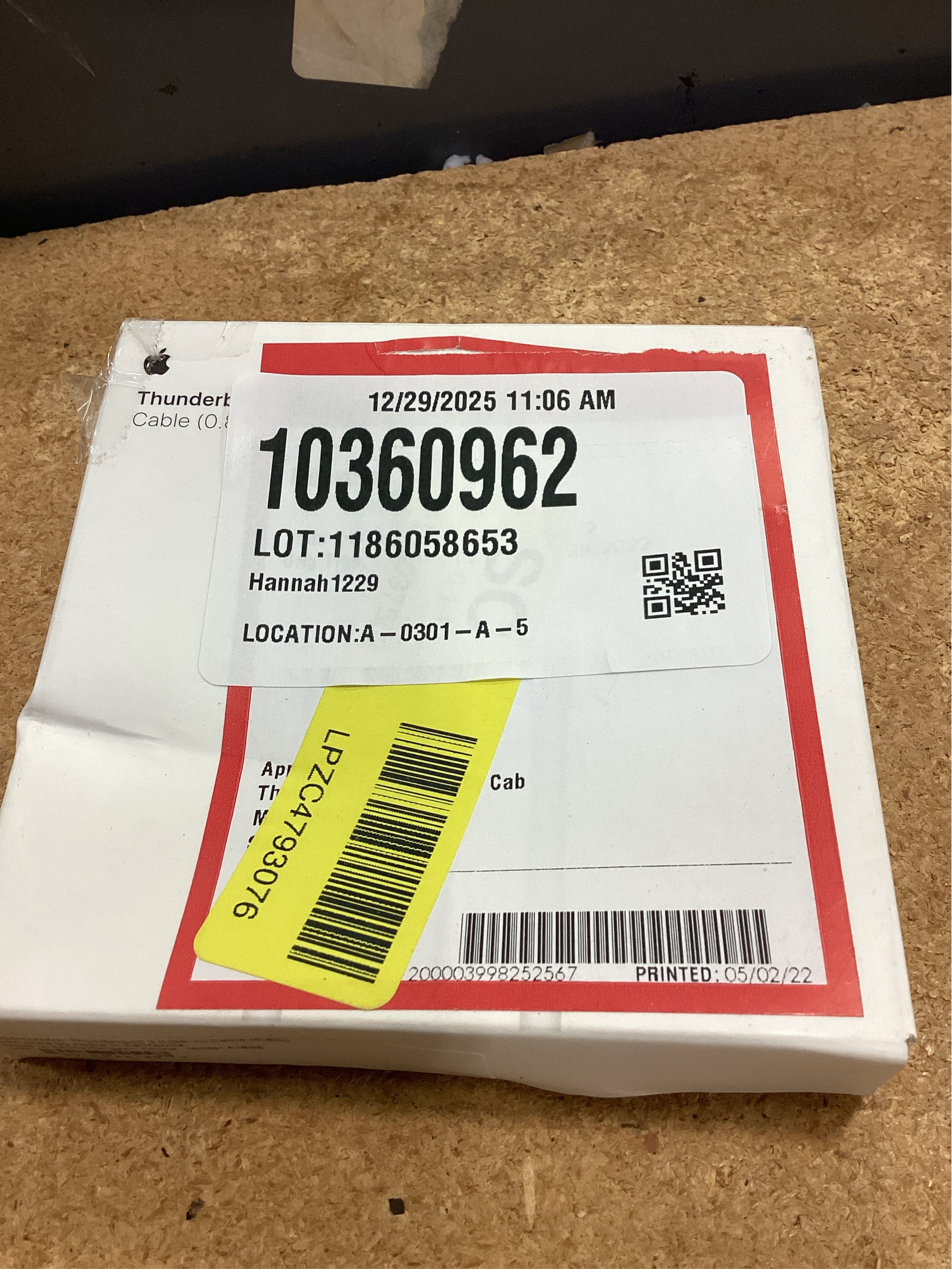 Apple Thunderbolt 3 (USB-C) Cable (0.8m)