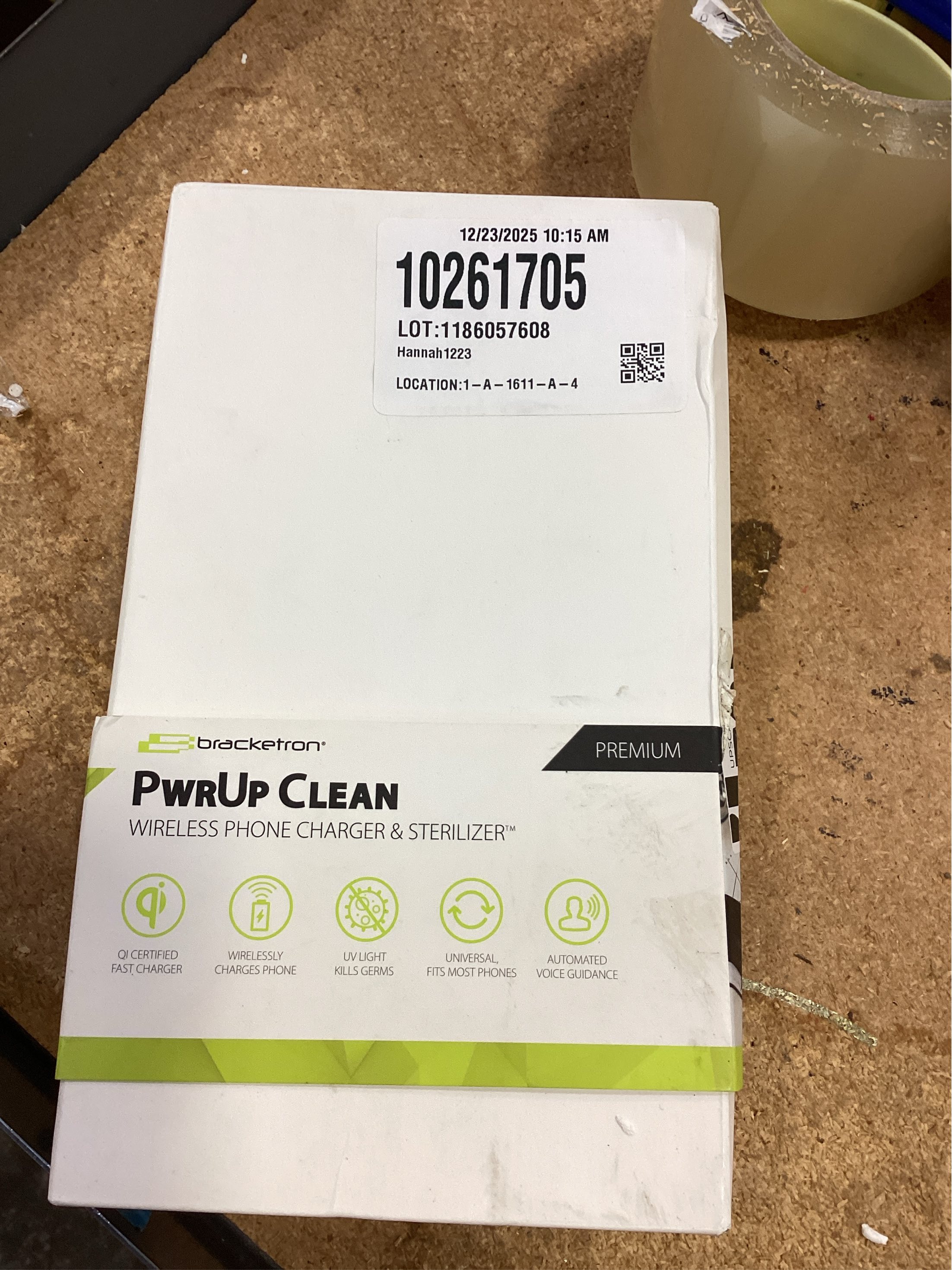 Bracketron Power Up Clean Up Wireless Phone Charger and Sanitizer