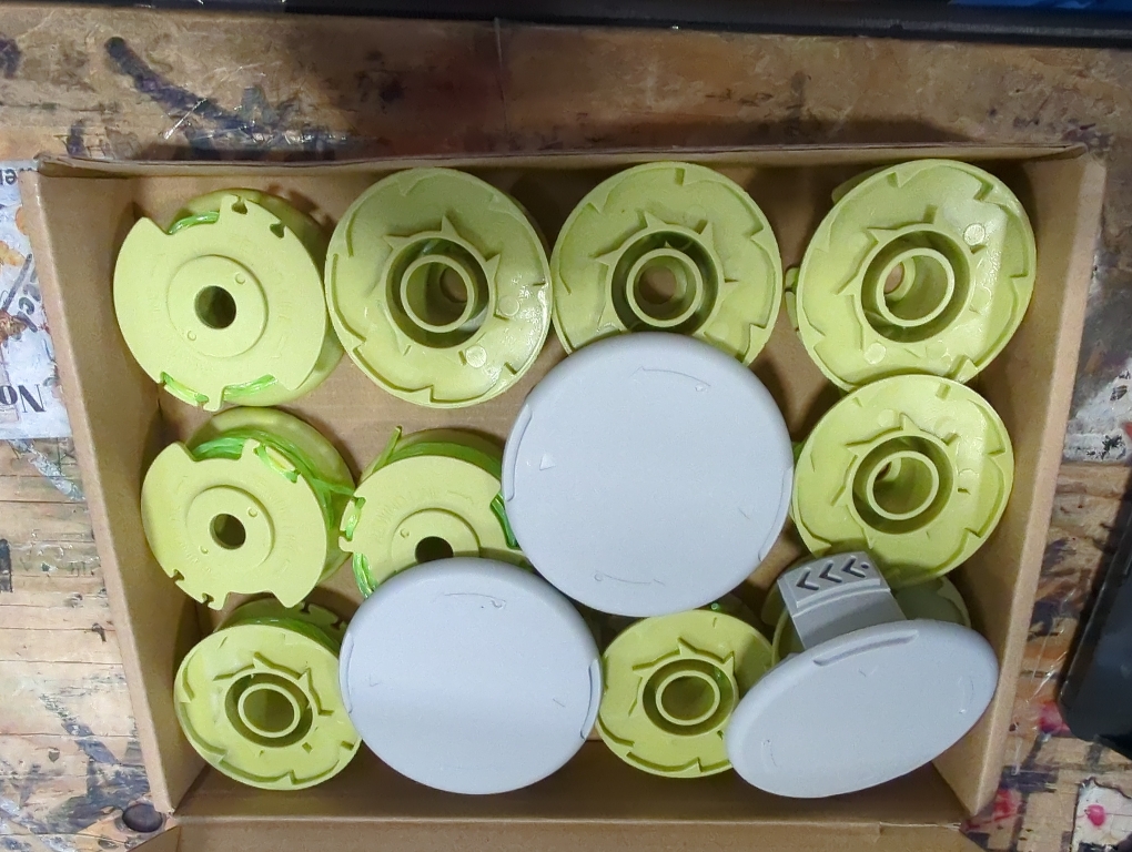 String Trimmer Refill for Ryobi One Plus  AC80RL3,11 FT/0.080-Inch Weed Eater String Compatible with Ryobi Weed Wacker 18v, 24v, and 40v Trimmers (12 Trimmer Line & 3 Trimmer Cap)