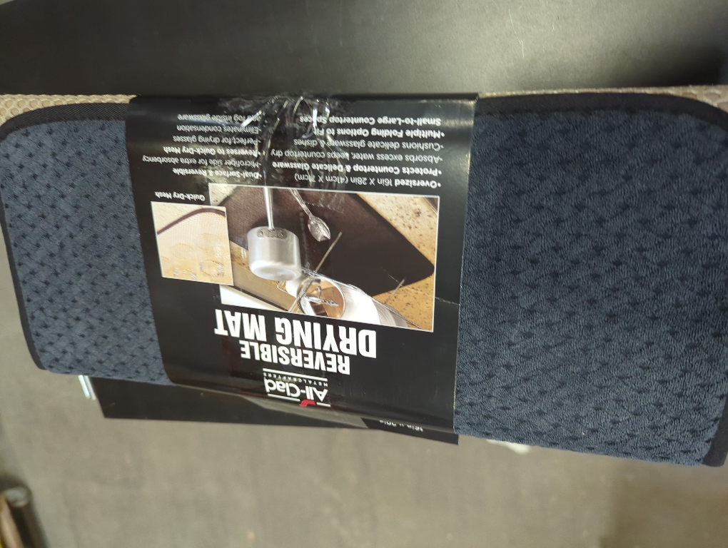 All-Clad Premium Reversible Dish Drying Mat for Kitchen: 16 x 28 Ultra-Absorbent, Long-Lasting, No Condensation, and Oversized for Large Pots and Pans - 2 Pack, Black