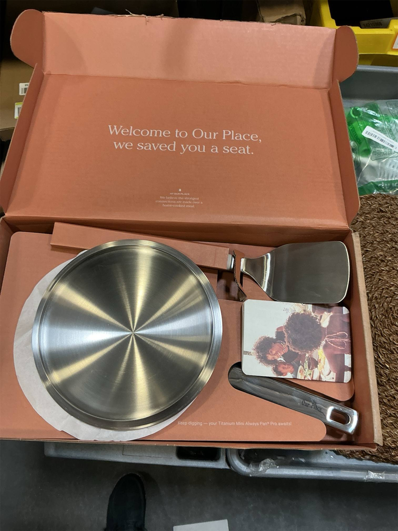 Our Place Mini Titanium Always Pan Pro | 8.5 PFAS-Free Nonstick Frying Pan with Spatula | Chef-Grade Tri-Ply Stainless Steel & Aluminum Build | Induction & Oven-Safe up to 1000°F | Chrome