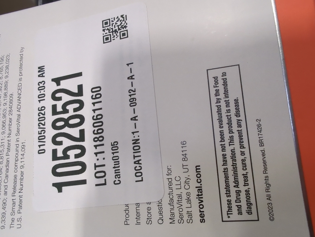 SeroVital Advanced Dietary Supplement 120 Capsules   60 Tablets