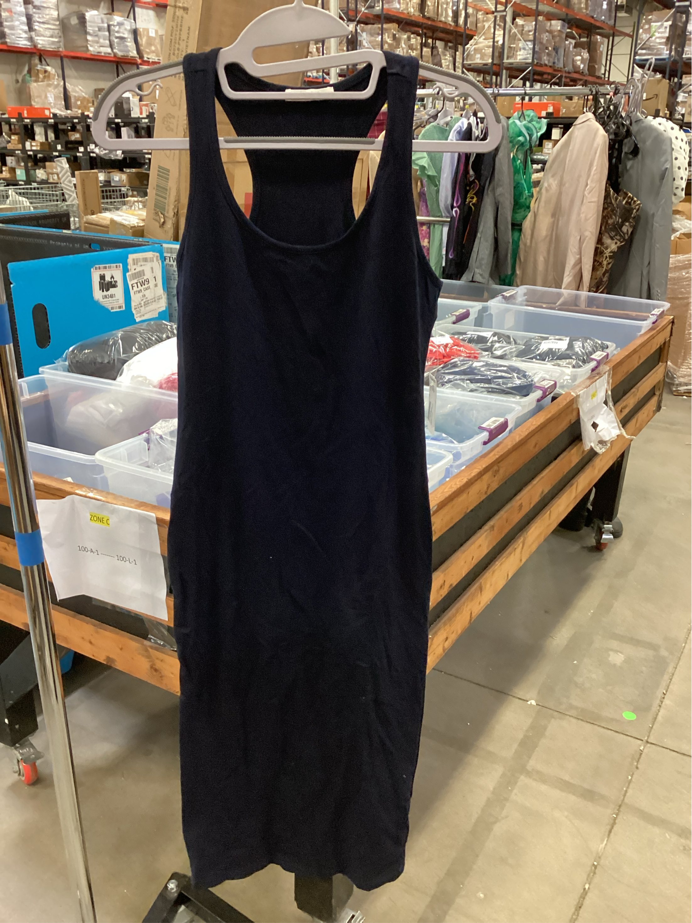 SIZE SMALL.   Racerback Sleeveless Midi Dress