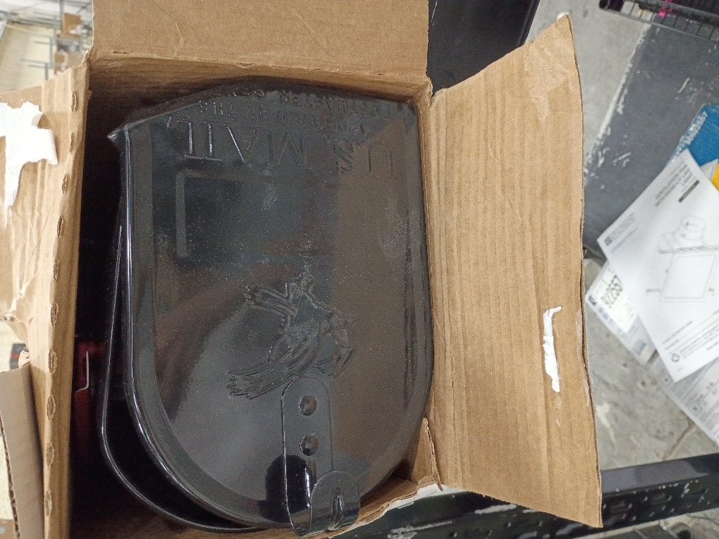 Architectural Mailboxes Elite Classic Galvanized Steel Post Mount Black Mailbox