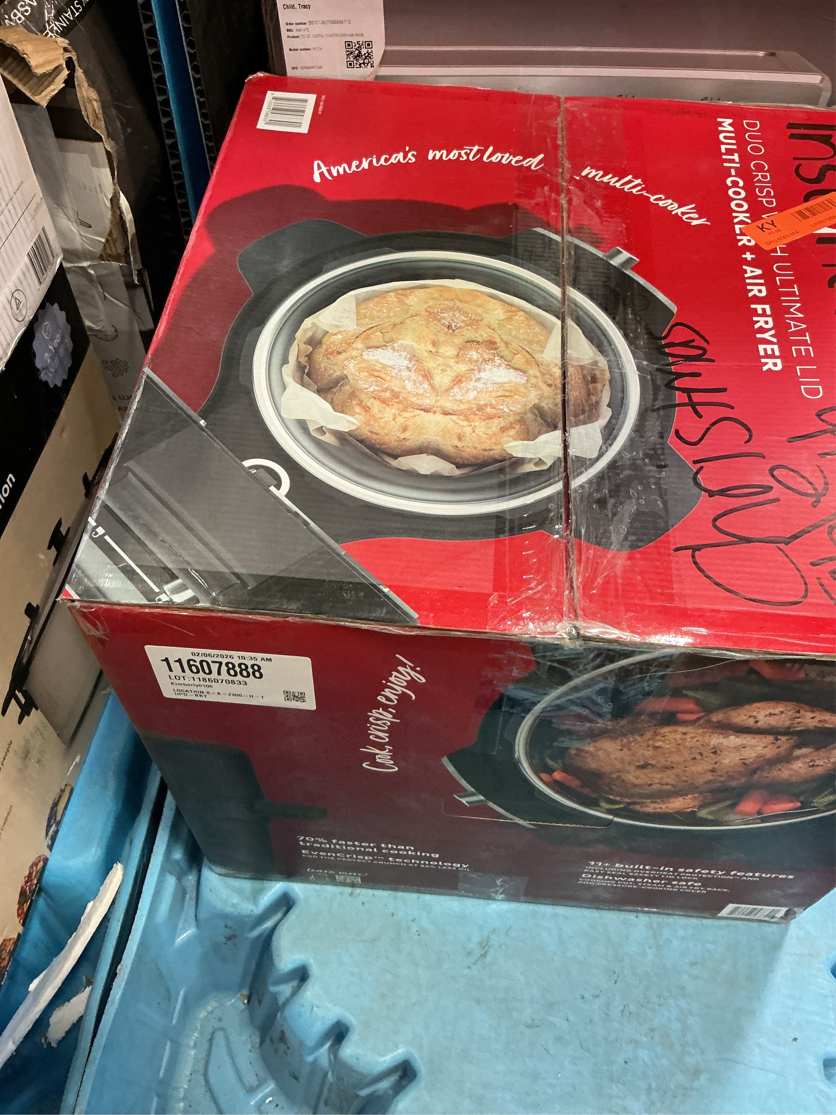 Instant Duo Crisp Ceramic/Stainless Steel Multi-Cooker 6.5 qt Black