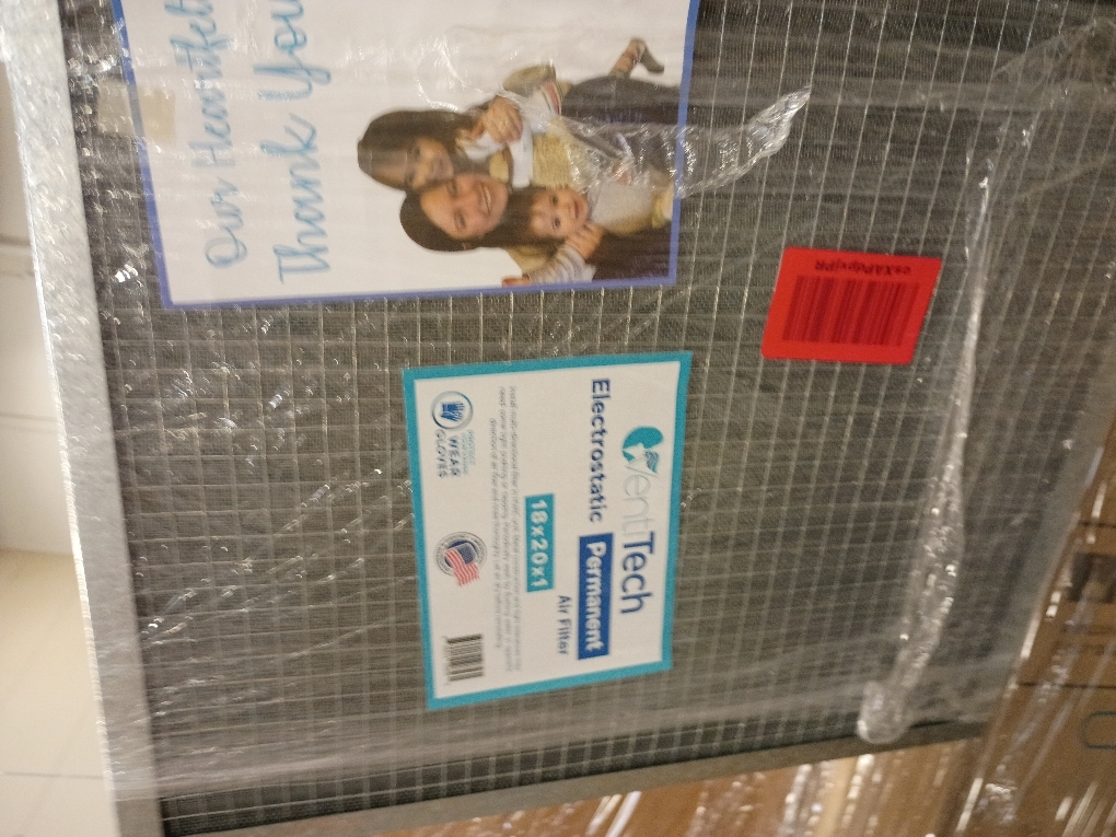 14x14x1 Washable Electrostatic Air Filter. Reusable HVAC & Furnace Air Filter