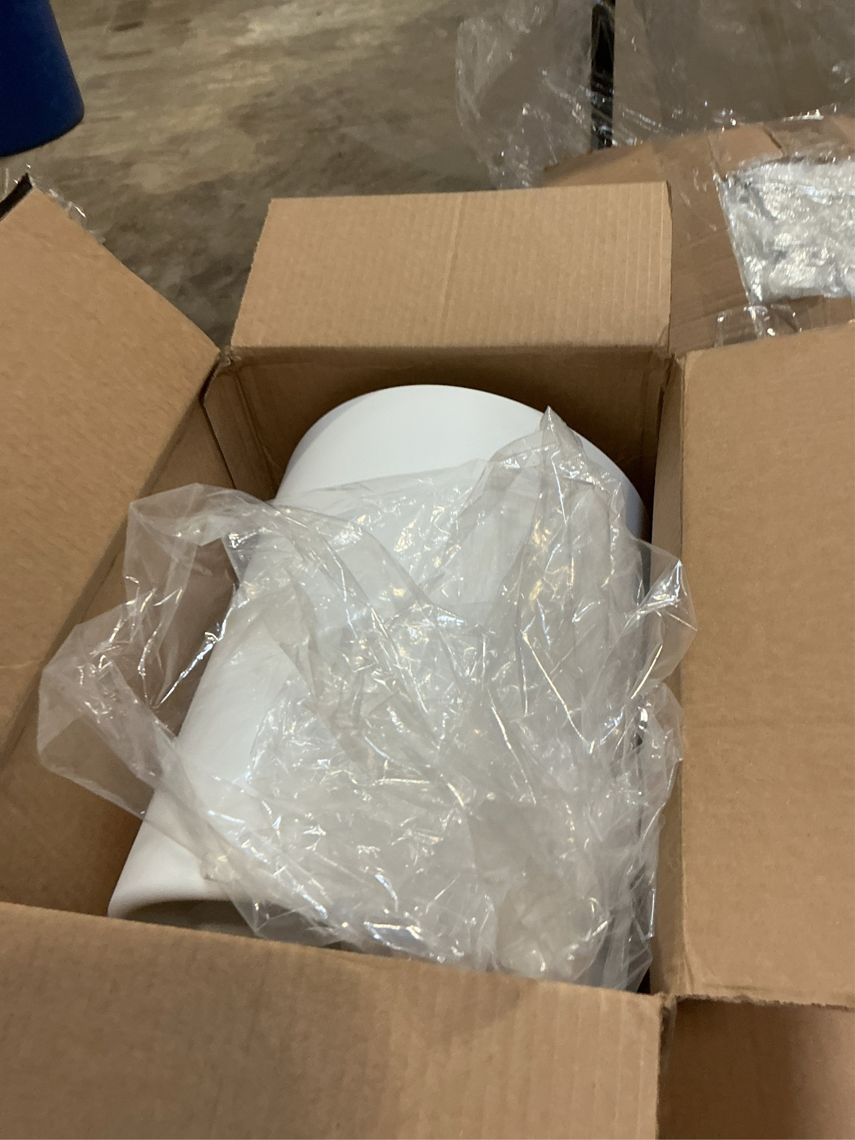 Modern Round Waste Basket - 3.2Gal/12L Open Top Trash Bin - White Garbage Can with Removable Plastic Bin - Keeps Liner Bag Hidden - Bathroom Garbage Can or Trash Can for Kitchen - Minimalist Office