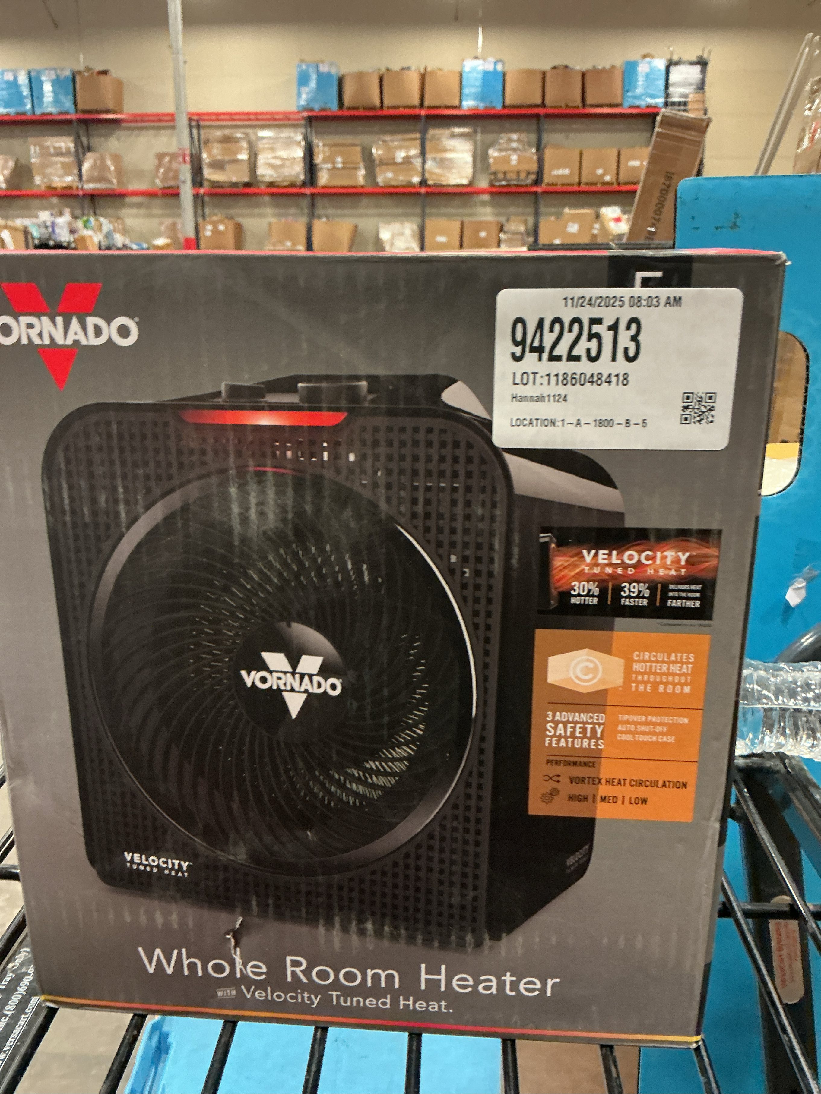 Vornado Velocity 4 300 sq ft Convection Heater 5118 BTU